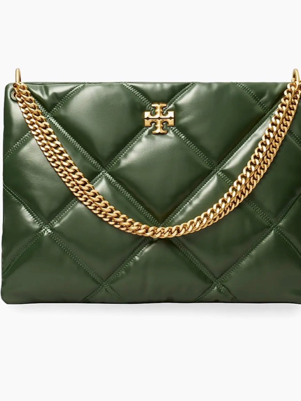Tory Burch KIRA DIAMOND QUILT CONTRAST STITCH SHOULDER BAG
